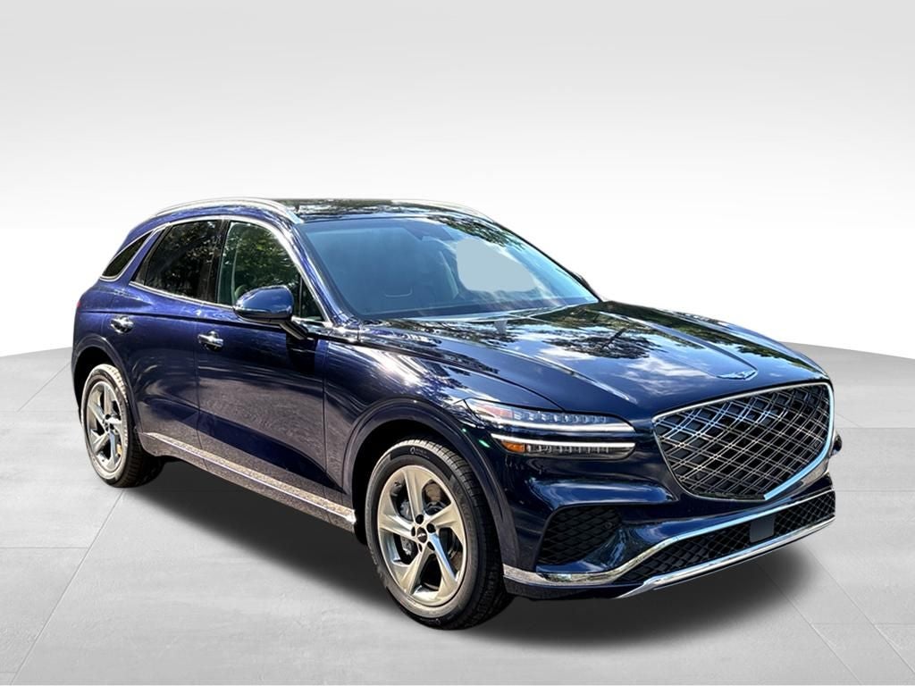 2026 Genesis GV70 2.5T Select in Capri Blue — front three-quarter view