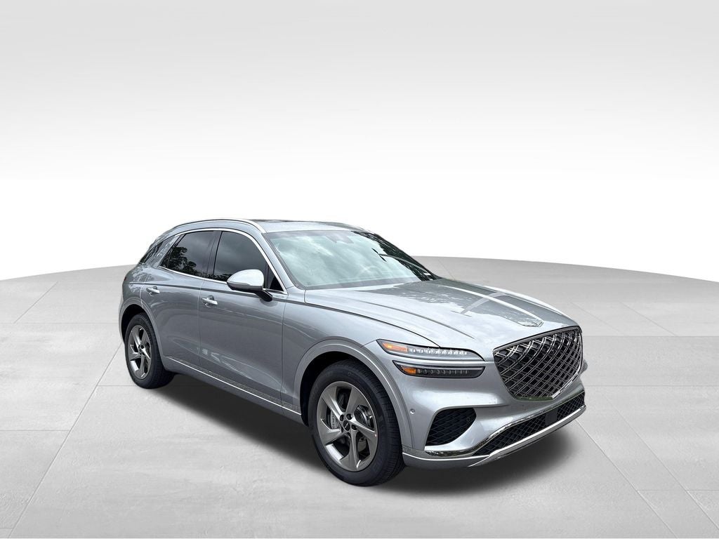 2026 Genesis GV70 2.5T Advanced in Savile Silver — front three-quarter view