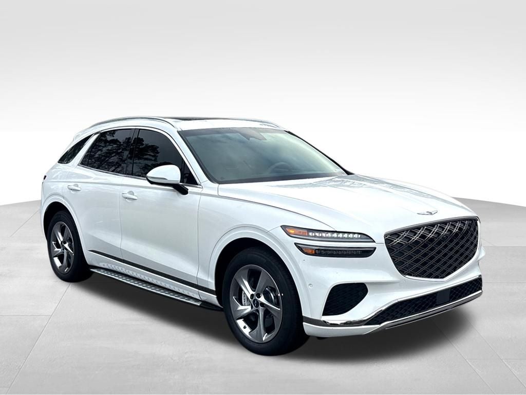2026 Genesis GV70 2.5T Advanced in Uyuni White — front three-quarter view
