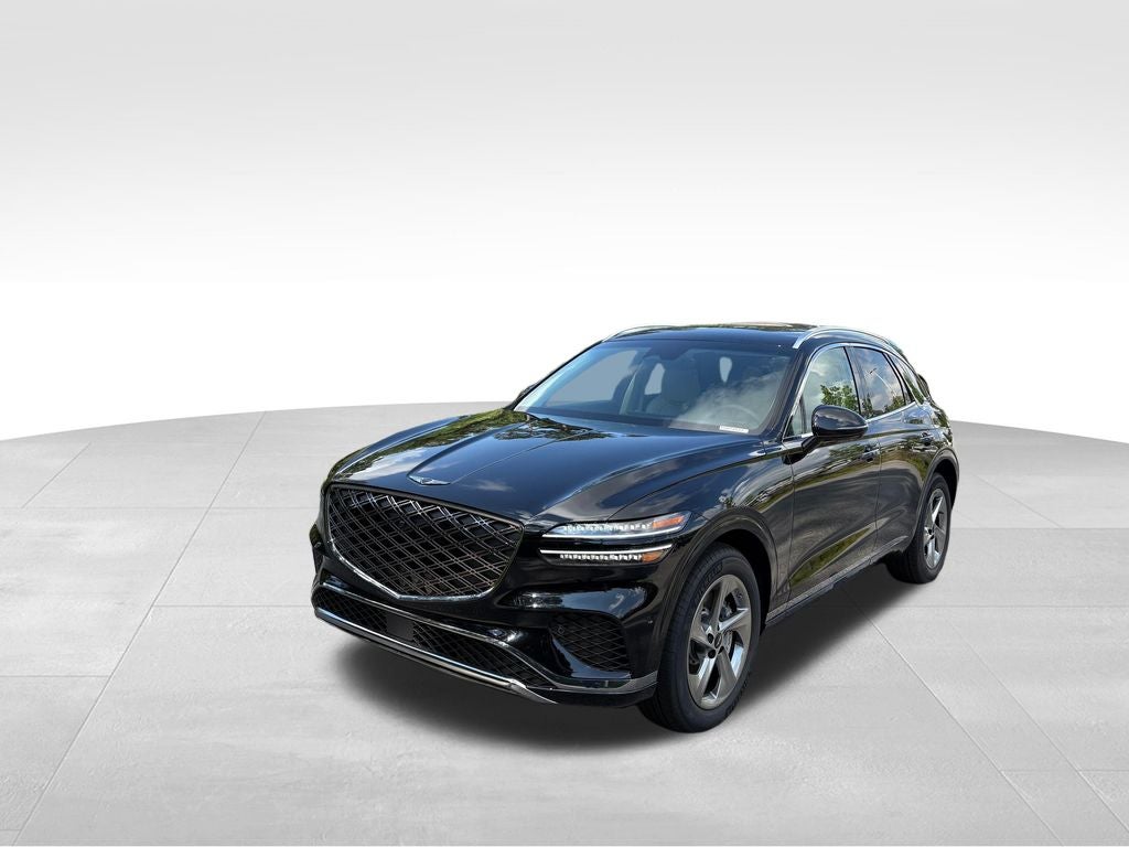 2026 Genesis GV70 2.5T Advanced in Vik Black — front three-quarter view