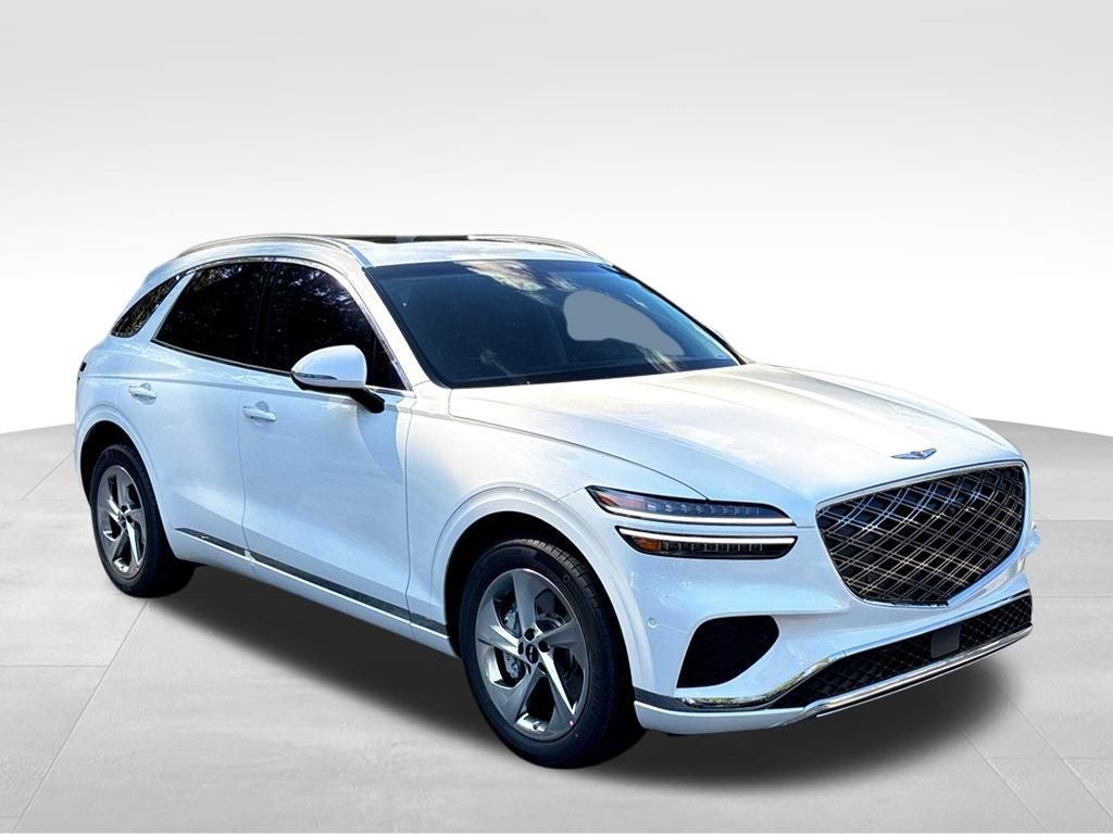 2026 Genesis GV70 2.5T Advanced in Uyuni White — front three-quarter view