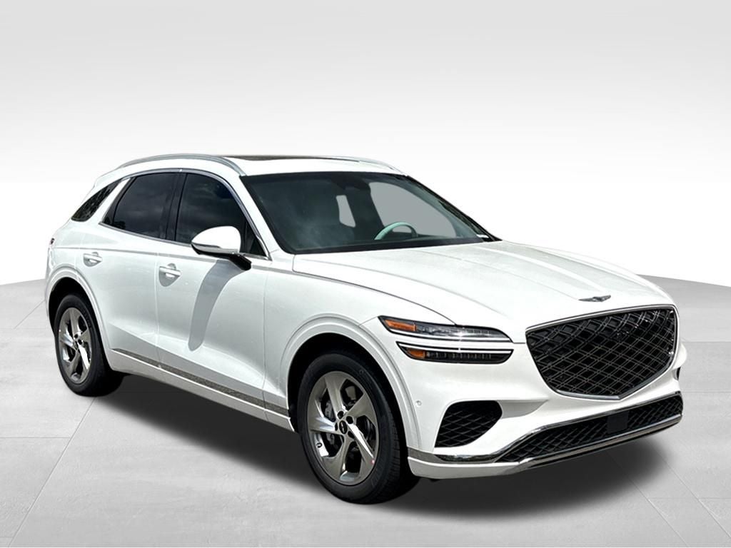 2026 Genesis GV70 2.5T Advanced in Uyuni White — front three-quarter view