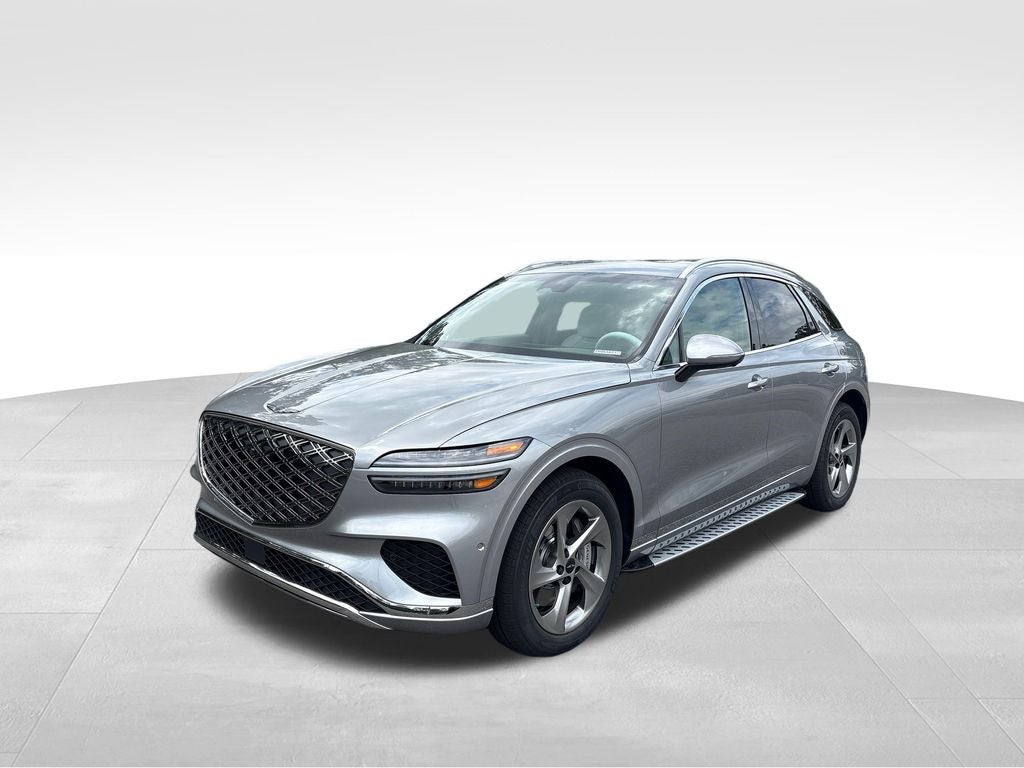 2026 Genesis GV70 2.5T Advanced in Savile Silver — front three-quarter view