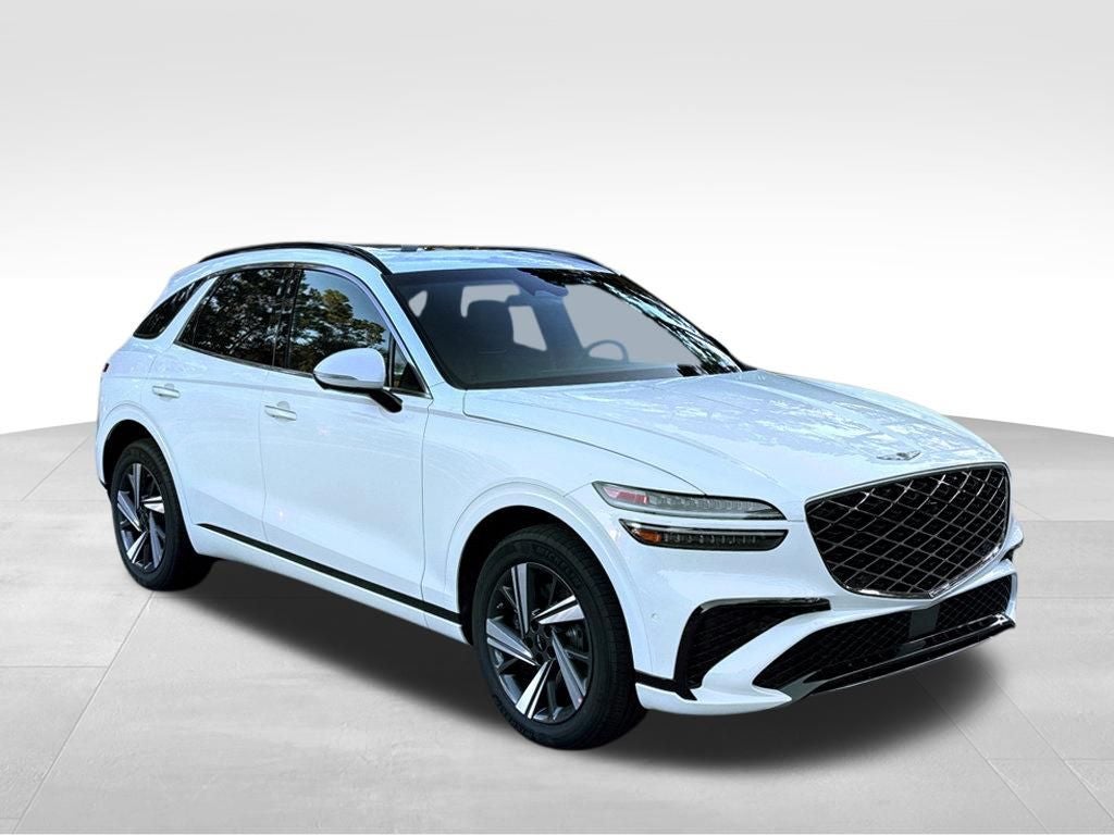 2026 Genesis GV70 3.5T Sport Advanced in Uyuni White — front three-quarter view
