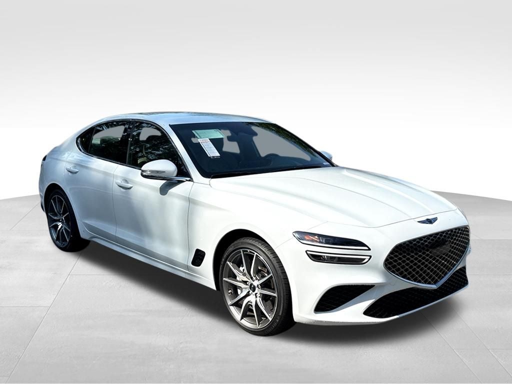 2026 Genesis G70 2.5T in Alta White — front three-quarter view