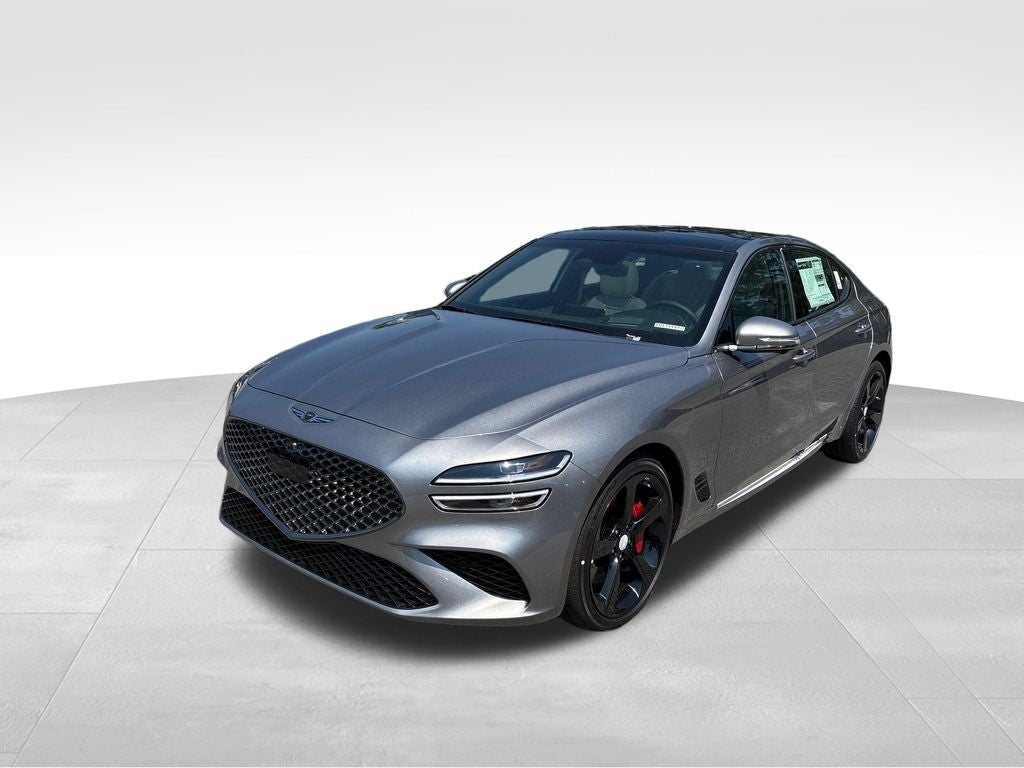 2026 Genesis G70 3.3T Sport Prestige in Savile Silver — front three-quarter view