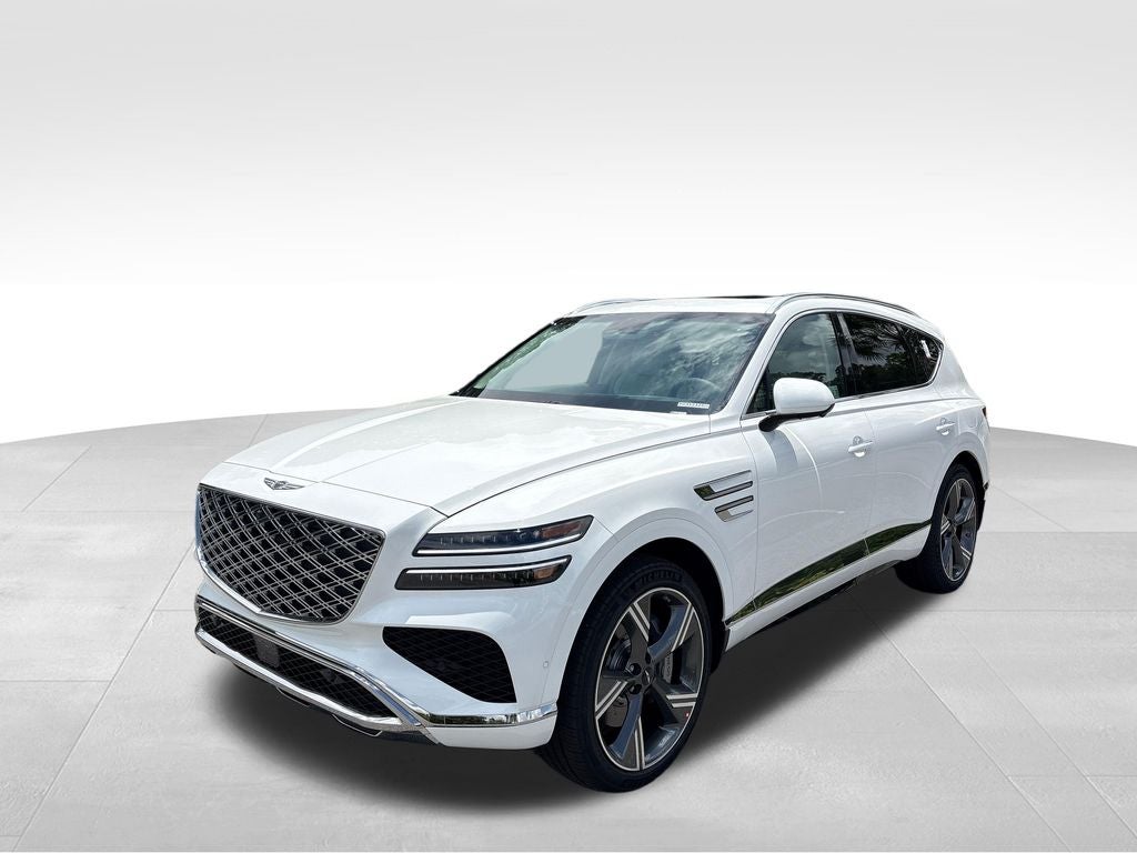 2026 Genesis GV80 2.5T PRESTIGE in Alta White — front three-quarter view