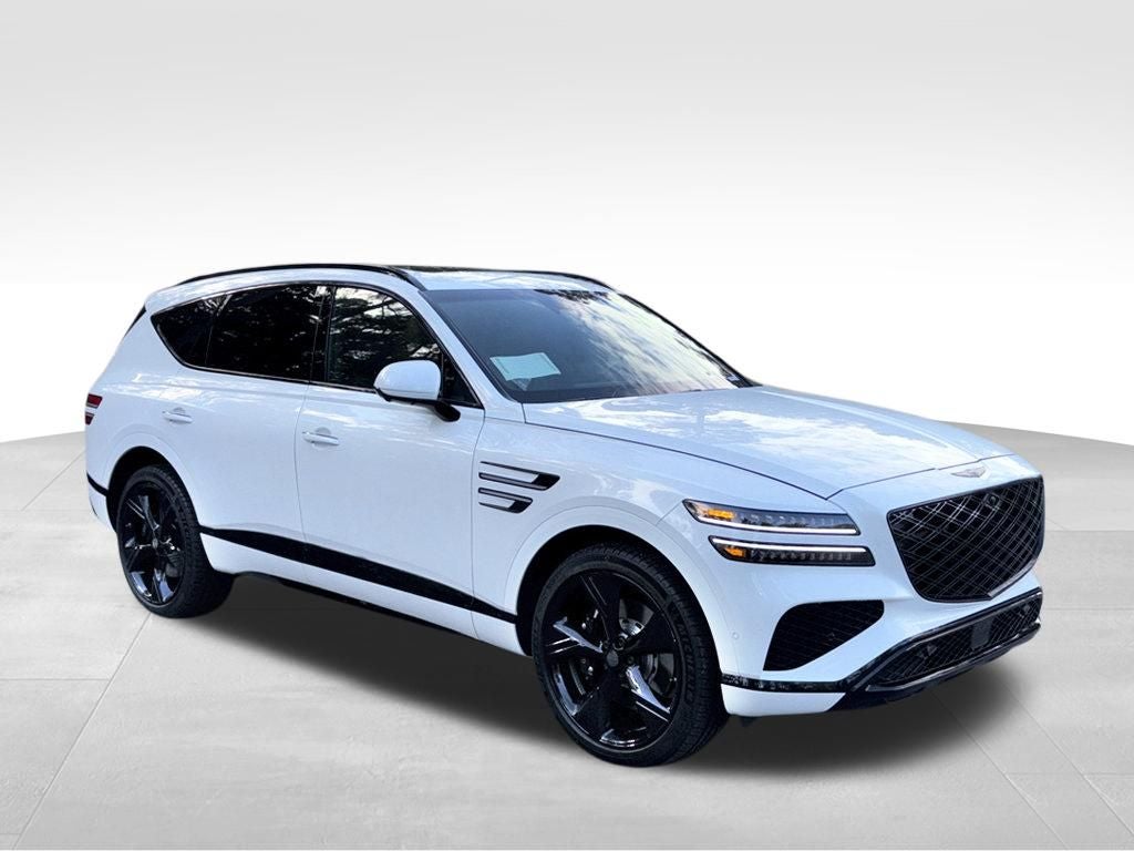 2026 Genesis GV80 3.5T Prestige Black in Uyuni White — front three-quarter view