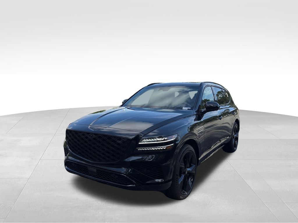 2026 Genesis GV80 2.5T PRESTIGE BLACK in Vik Black — front three-quarter view