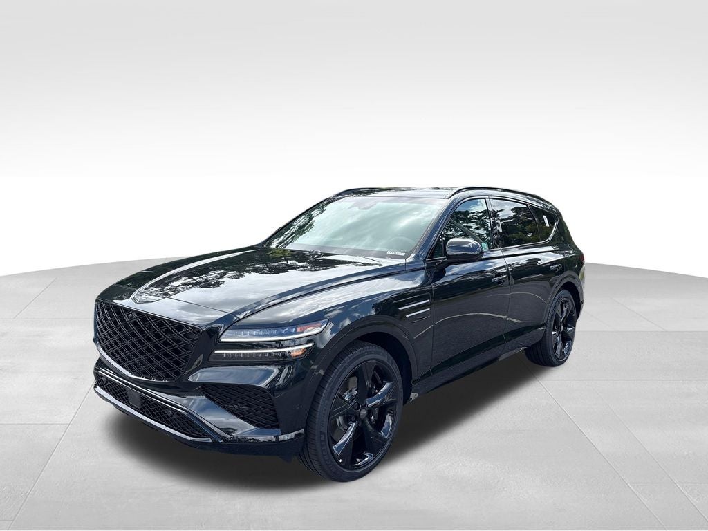 2026 Genesis GV80 2.5T PRESTIGE BLACK in Vik Black — front three-quarter view