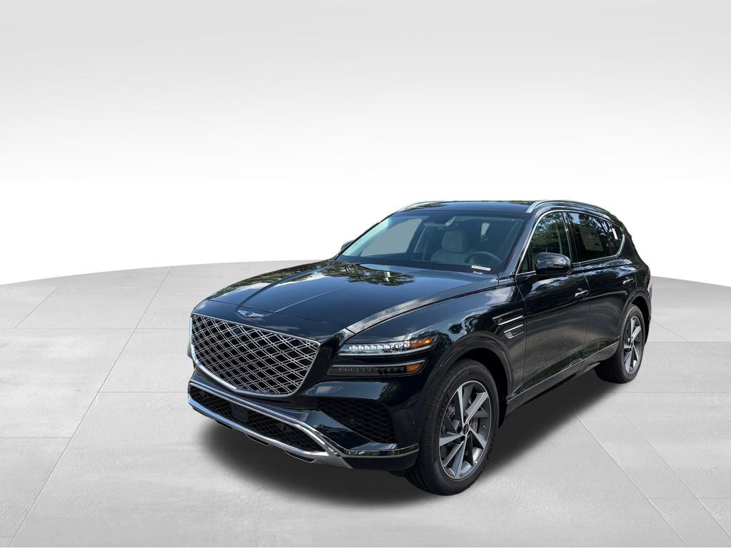 2026 Genesis GV80 3.5T Advanced in Vik Black — front three-quarter view