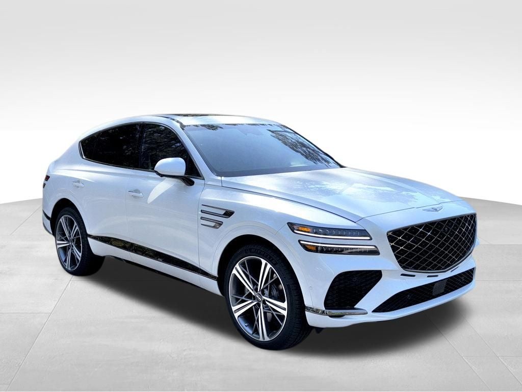 2026 Genesis GV80 Coupe 3.5T e-SC in Uyuni White — front three-quarter view